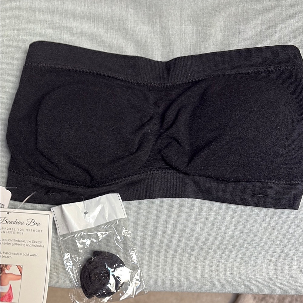 Black Bandeau Bra, Soma, Small NWT